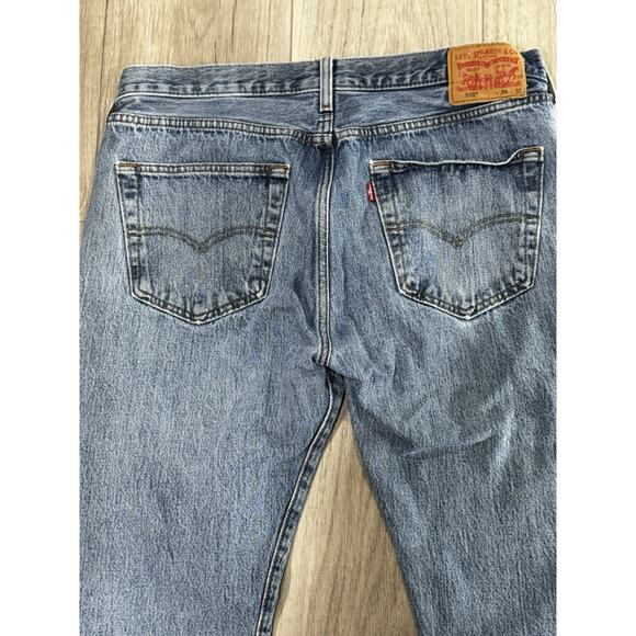 Mens Levi’s 501 Button Fly Jeans Medium Wash 36x32 Straight Fit Denim Pants - Picture 6 of 8